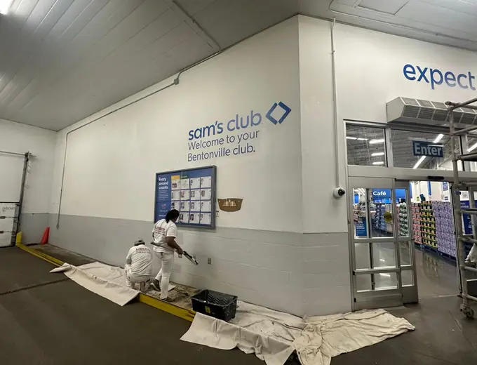 Commercial Repaint — Sam's Club, Bentonville by Liberty Painting Specialists