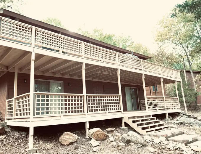 Two-Story Deck Stain — Lost Bridge area by Liberty Painting Specialists